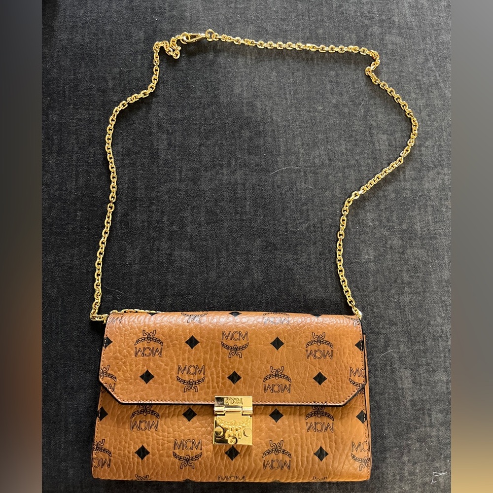 MCM Millie Monogrammed Leather Crossbody.